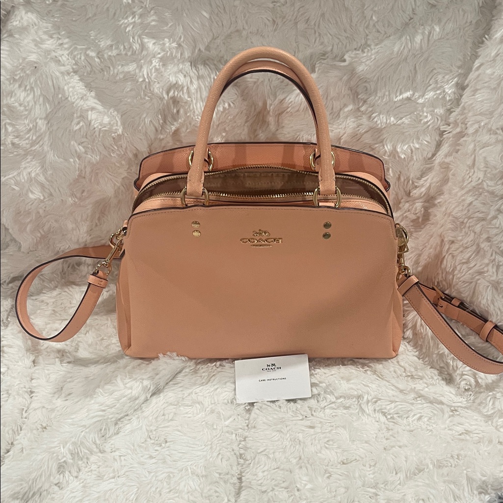 Coach Peach Leather Satchel